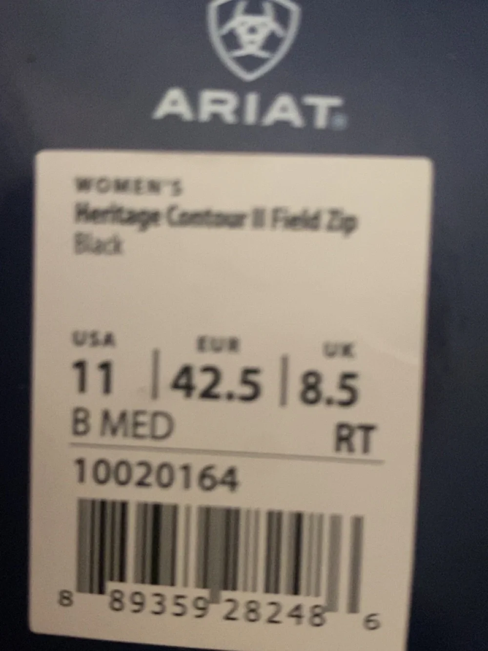 Ariat heritage contour size 11